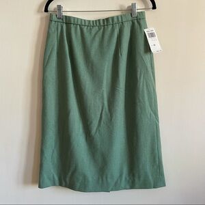 PENDLETON Seafoam/Sage Green Wool A-Line Midi Skirt NWT